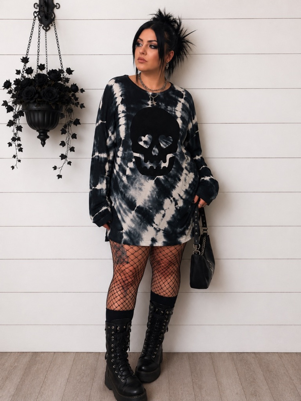 Lovesick by Torrid Skull Tie-Dye Long Sleeve